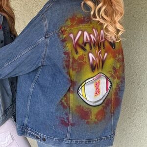 custom made Kansas City chiefs Levi’s jean jacket